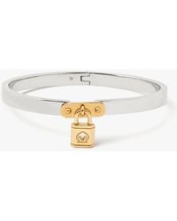 Kate Spade - Find The Silver Lining Idiom Bangle - Lyst