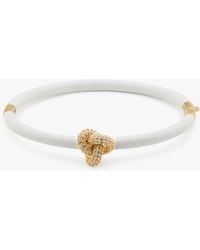 Kate Spade - Double Knot Pave Hinged Bangle - Lyst