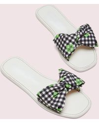 bikini bow slide sandals