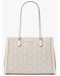 Kate Spade - Signature Spade Flower East West Large Laptop Tote, Dark - Lyst