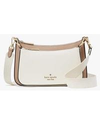 Kate Spade - Duet Colorblock Saffiano Leather Small Crossbody, Toasted Hazelnut - Lyst