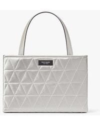 Kate Spade - Sam Icon Quilted Satin Small Tote - Lyst