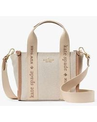 Kate Spade - Kip Canvas Mini Tote Bag, Light Fawn - Lyst