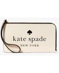Kate Spade - Lucy Medium L-Zip Wristlet, Toasted Hazelnut - Lyst