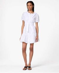 Kate Spade - Floral Eyelet Mini Shirt Dress - Lyst