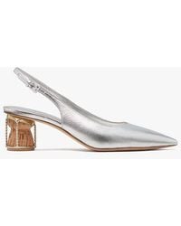 Kate Spade - Soiree Metallic Slingback Pumps - Lyst