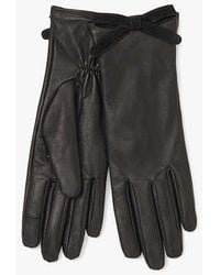 Kate Spade - Embellished Bow Leather Gloves - Lyst