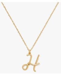 Kate Spade - Initial Script H Pendant - Lyst