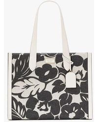 Kate Spade - Manhattan Tropical Foliage Canvas Jacquard Over The Shoulder Tote - Lyst