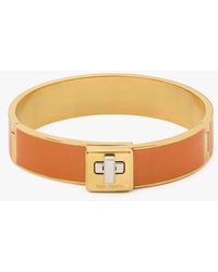 Kate Spade - Phoebe Enamel Turnlock Bangle - Lyst