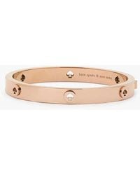 Kate Spade - Spot The Spade Studded Hinged Bangle - Lyst