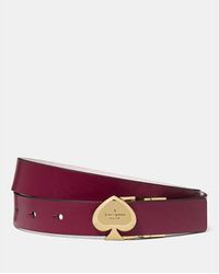 Kate Spade Textured Spade Flower Reversible Belt in Black | Lyst display picture 1