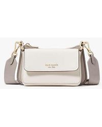 Kate Spade - Double Up Colorblocked Crossbody, Warm Taupe - Lyst