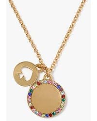 Kate Spade - Spot The Spade Pave Charm Pendant,Color - Lyst