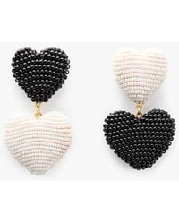 Kate Spade - Heart You Beaded Double Drop Earrings, Neutral - Lyst