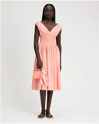 midi satin halter dress Donna Karan Women's Satin Midi A-Line Halter Dress in Kiwi