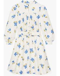 Kate Spade Whimsical Garden Belted Shirt Dress in Pink | Lyst