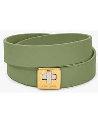 Kate Spade - Phoebe Leather Double Wrap Bracelet - Lyst