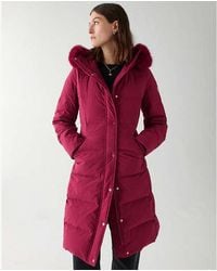 Kate Spade - Long Parka With Faux Fur Trim - Lyst