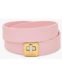 Kate Spade - Phoebe Leather Double Wrap Bracelet - Lyst