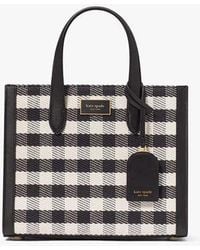 Kate Spade - Manhattan Gingham Tweed Fabric Small Tote - Lyst