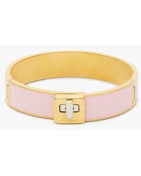Kate Spade - Phoebe Enamel Turnlock Bangle - Lyst