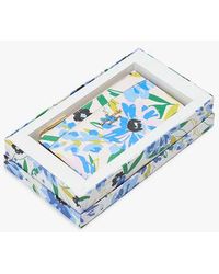 Kate Spade - Boxed Madison Floral Large Slim Card Holder, Cream - Lyst