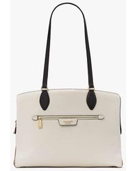 Kate Spade - Hudson Colorblocked Work Tote, Parchment - Lyst