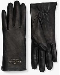 Kate Spade - Floating Logo Leather Gloves - Lyst