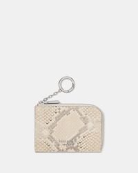 Kate Spade Outlet - Snake Embossed Mini Zip Card Case - Lyst