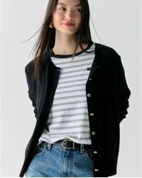 Kate Spade - Spade Flower Button Lightweight Cardigan - Lyst