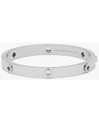 Kate Spade - Spot The Spade Studded Hinged Bangle - Lyst
