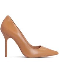 Kazar - Hellbraune Lederstilettos Mit Schlankem Absatz - Lyst