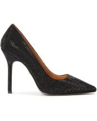 Kazar - Escarpins Noirs À Talons Aiguilles Ornés De Cristaux - Lyst