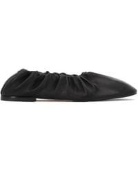 Kazar - Schwarze Ballerinas Aus Weichem Leder, Verziert Mit Einer Falte - Lyst