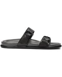 Kazar - Schwarze Pantoletten Aus Genarbtem Leder Für Den Urbanen Stil - Lyst