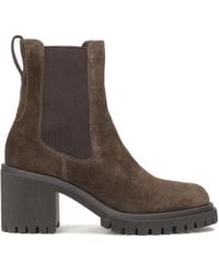 Kazar - Bottes À Talons En Daim Avec Bandes Élastiques - Lyst
