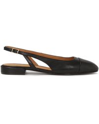 Kazar - Schwarze Pumps Mit Flacher Sohle Und Ausgeschnittenem Oberteil - Lyst