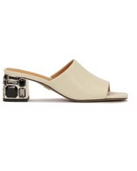 Kazar - Elegante Pantoletten Auf Einem Mit Steinen Verzierten Absatz - Lyst