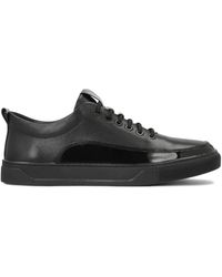 Kazar - Schwarze Herren-Sneaker Aus Leder Mit Eleganten Einsätzen - Lyst