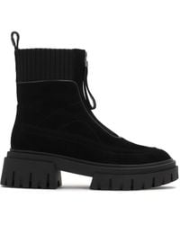 Kazar - Botas De Ante Con Cremallera En La Parte Delantera Del Empeine - Lyst