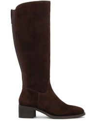 Kazar - Bottes En Daim Marron Avec Élastique Et Fermeture À Glissière - Lyst
