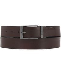 Kazar - Correa De Doble Cara Con Perforación Y Hebilla Metálica - Lyst