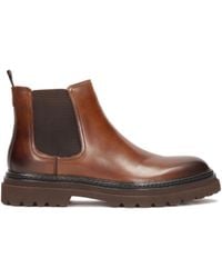 Kazar - Braune Chelsea-Stiefel Aus Leder Für Männer - Lyst