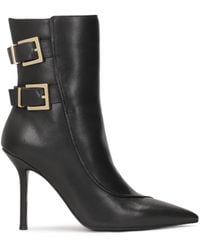 Kazar - Élégantes Bottes Noires À Talon Aiguille Décorées De Boucles Avec Logo - Lyst