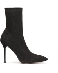 Kazar - Bottes Noires En Jean Sur Un Fin Talon Aiguille - Lyst