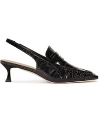Kazar - Schwarze Zehenoffene Pumps Mit Slingback-Absatz - Lyst