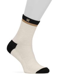 Kazar - Comfortabele Witte Sokken Versierd Met Een Gouden Monogram - Lyst