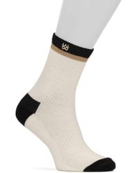 Kazar - Comfortabele Witte Sokken Versierd Met Goudkleurig Monogram - Lyst