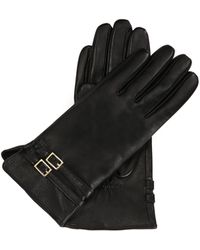 Kazar - Elegante Zwarte Handschoenen Met Twee Strepen - Lyst